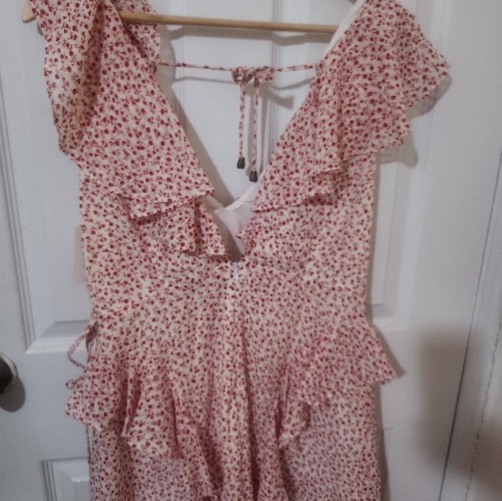 Floral Red Women's Dress
